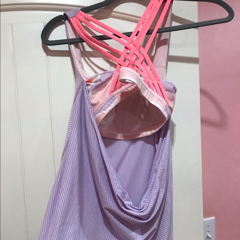 Lululemon Open Back tank with built in bra